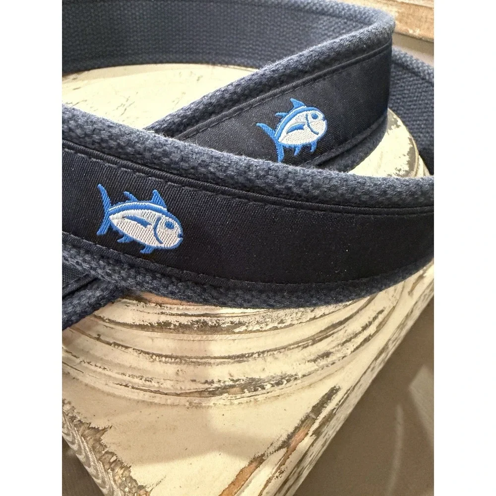 Southern Tide Skipjack Canvas Belt - Size 38 Navy Blue